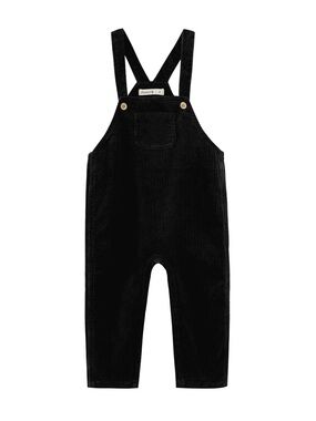 Pastels Clothing Black Corduroy Kids Overalls